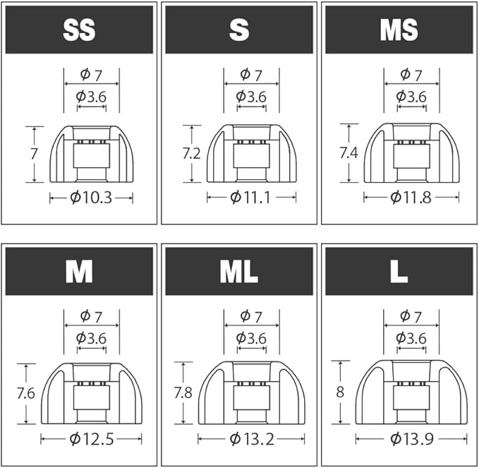 AZLA SednaEarfit MAX Standard (L) - Earbud Tips for Wireless Headphones - Noise Canceling Earbuds Replacement Tips - Eartips Compatible with Sony, Samsung, Beats, JLab, Sennheiser, Shure