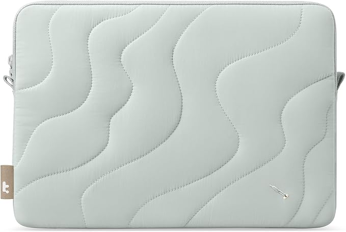 tomtoc 360 Protective Puffy Laptop Sleeve for 15-inch MacBook Air M4/A3241 2025, M3/A3114 2024, M2/A2941 2023, 15-inch Surface Laptop 7th(Copilot+ PC)/6/5/4/3, Quilted Puffer Soft Computer Case Bag