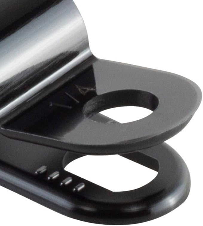 GTSE Black Nylon Plastic Cable Clamps, 1/4" Screw Mounts for Cable, Rope, Tube Management, 100 Pack