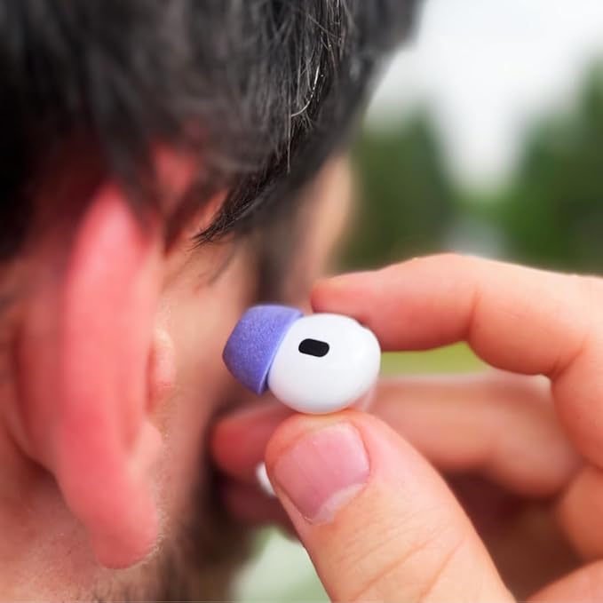 Comply Memory Foam Replacement Earbud Tips for Apple AirPods Pro 1 & 2 | Ultimate Comfort, Secure Fit, Superior Noise Isolation | Anti Slip, Prevent from Falling Out | Blue (S/M/L) (3 Pairs)