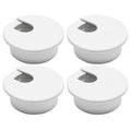 Desk Grommet 1-1/2" (38 mm), Desk Cord Hole Cover, Cable Grommet ABS Plastic, Desk Hole Grommet for Office and Home Table Cable, Detachable Cable Cord Organizer (White 4 Pcs)