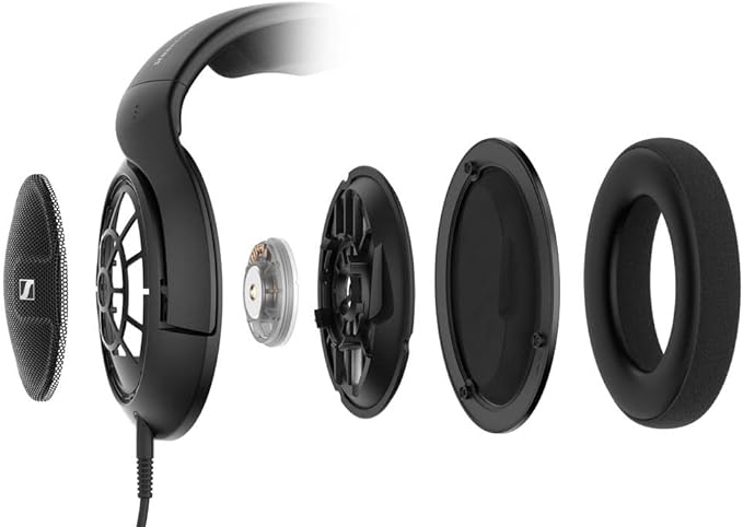 Sennheiser HD 560 S Over-The-Ear Audiophile Headphones - Neutral Frequency Response, E.A.R. Technology for Wide Sound Field, Open-Back Earcups, Detachable Cable, (Black) (HD 560S)