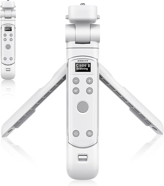 AODELAN for Canon Camera Tripod with Rechargeable Wireless Shutter Release,Shooting Grip Remote Control Handle for R10/ M50/EOS M6 Mark II/R/RP /90D /6D Mark II /R5/850D /Rebel SL2 /T7i /G5 X Mark II