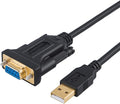 CableCreation [2-Pack] USB to RS232 Adapter with PL2303 Chip 3.3 FT, USB 2.0 to RS232 Female DB9 Serial Converter Cable for Cashier Register, Modem, Scanner, Digital Cameras, CNC, 1M Black