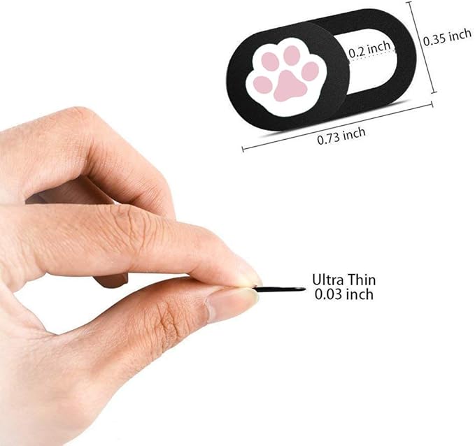 Webcam Cover Slide 6 Packs Ultra-Thin Camera Covers for Computer Laptop Desktop Smartphone to Protect Your Privacy and Security, Cute Dog Paw