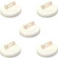 Magnetic Cable Zip Tie Mounts Clips Multipurpose Zip Ties Mount Base Holder Black Wire Cable Holder Mount Wire Clips Management for Home Office Marine Electrical Wiring (White, 5 Piece)