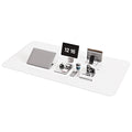 YSAGi Non-Slip Leather Desk Pad XL Size, Waterproof Laptop Computer Desk Keyboard Mat, Table Protector Blotter Mat, Large Mouse Pad for Office/Work/Home/Decor(White, 47.2" x 23.6")-No Band
