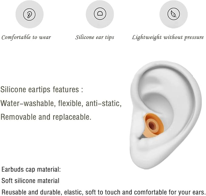 Replacement Silicone Ear Bud Tips Earbuds Cap Compatible with Powerbeats 1/2/3 Wireless Beats by Dre Headphones,4 Pairs Earbud Tips(Gold)