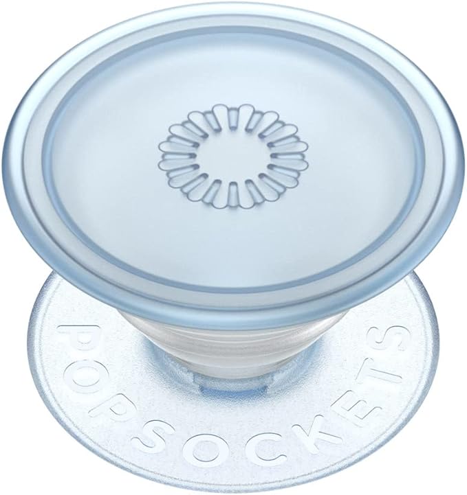 PopSockets Plant-Based Phone Grip with Expanding Kickstand, Adhesive Grip, Eco-Friendly, Cute PopSockets - Ice Blue Transluscent