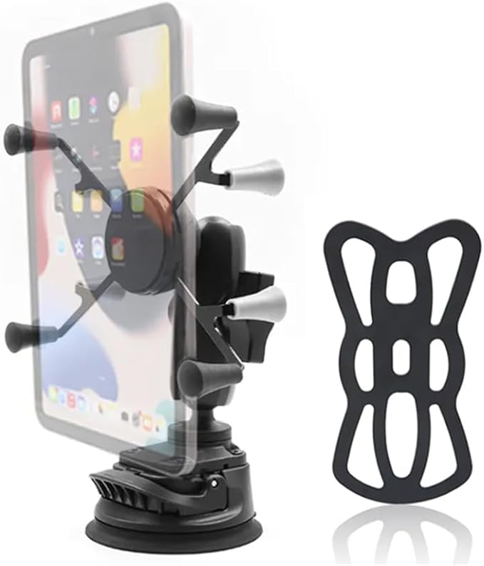 Strg Tablet Mount with Composite Double Socket Arm(Medium) for 6" Tablets, Tablet Holder Compatible with RAM Mount and All B Size 1" Ball Mounts Bases for Motorcycle Bike Car Truck etc