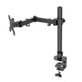 H&C(hcck&Cllassp) Single Monitor Mount, Desk Mount with Swivel, Tilt, Rotation, Height Adjustable, VESA Mount for 17-27” Monitors up to 17.6 lbs, Monitor Stand with C-Clamp, Black