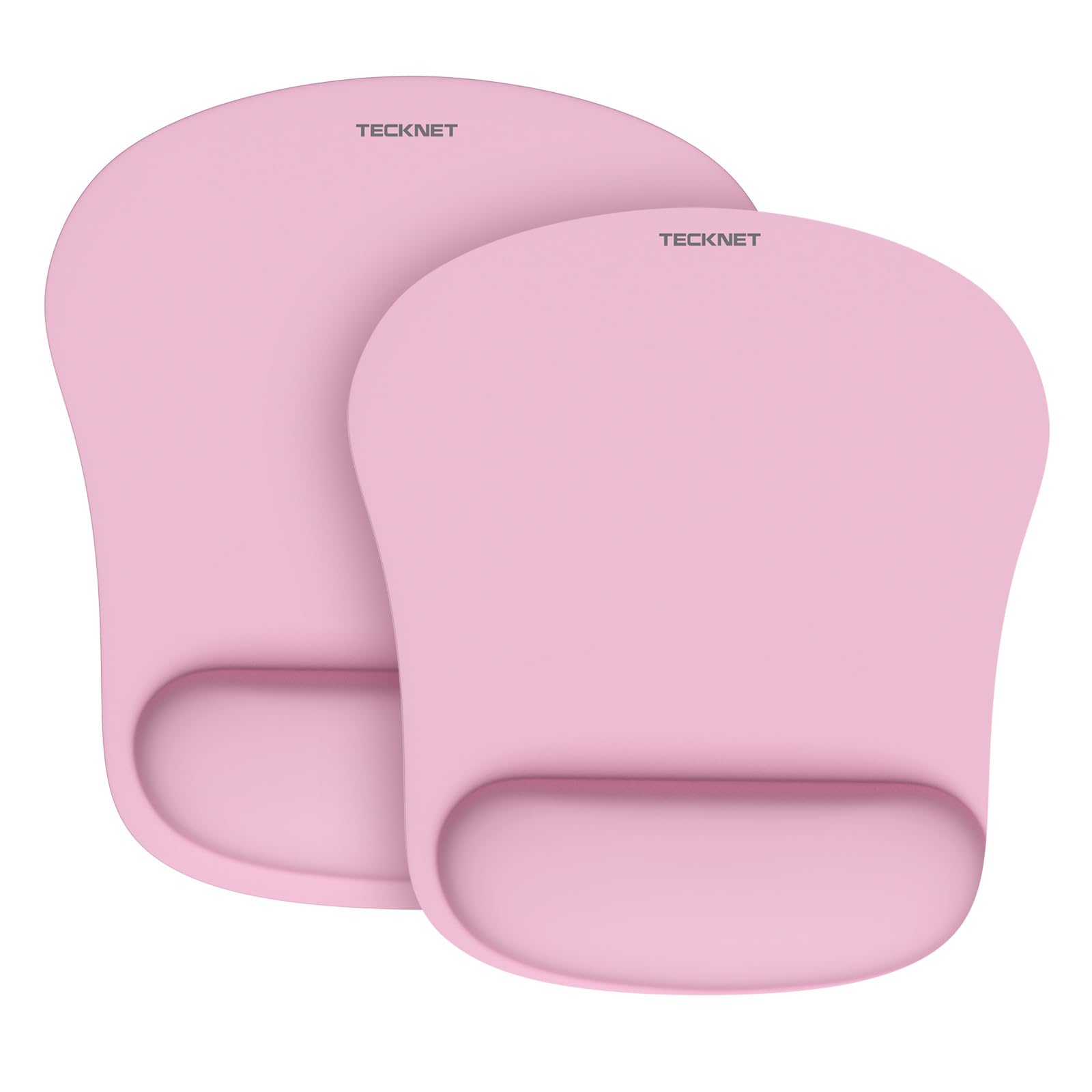 TECKNET 2 Pack Gaming Ergonomic Mouse Pad with Wrist Support Pink