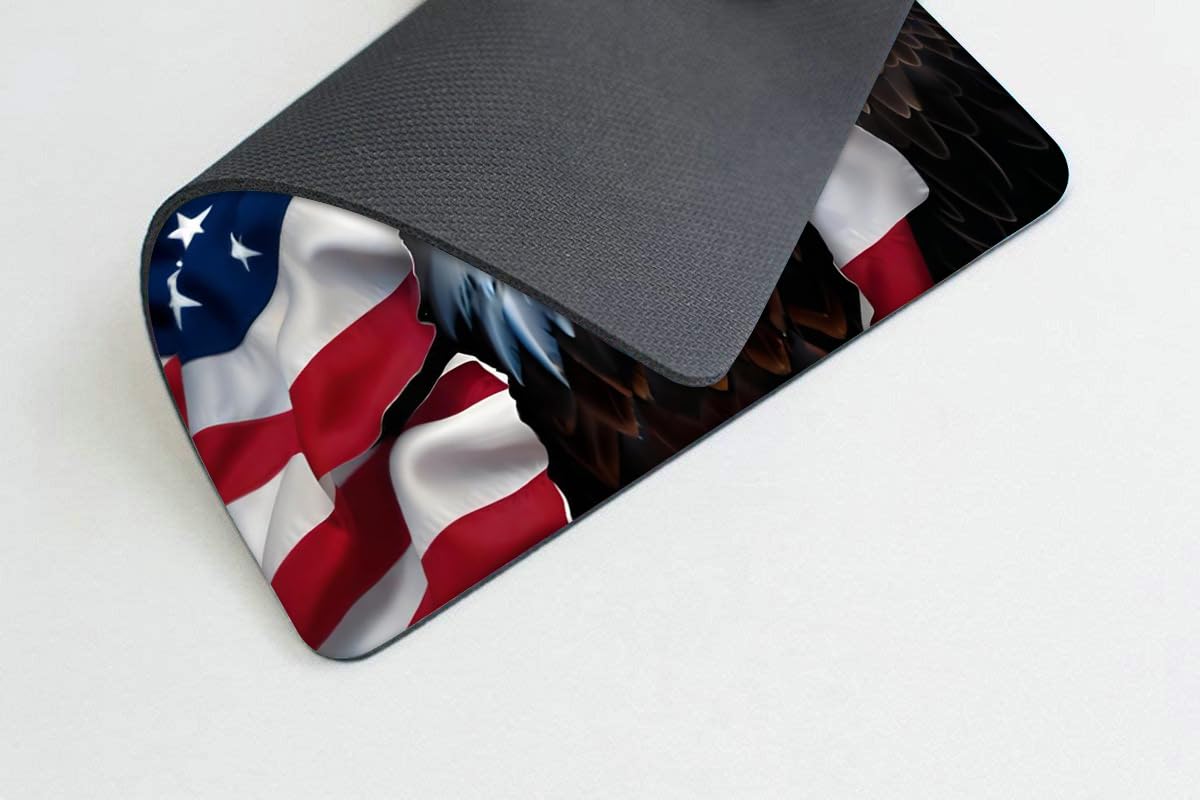 American Eagle Flag Mouse pad Customized Mousepad Non-Slip Rubber Base Mouse Pads for Computers Laptop Office Desk Accessories Mouse pad