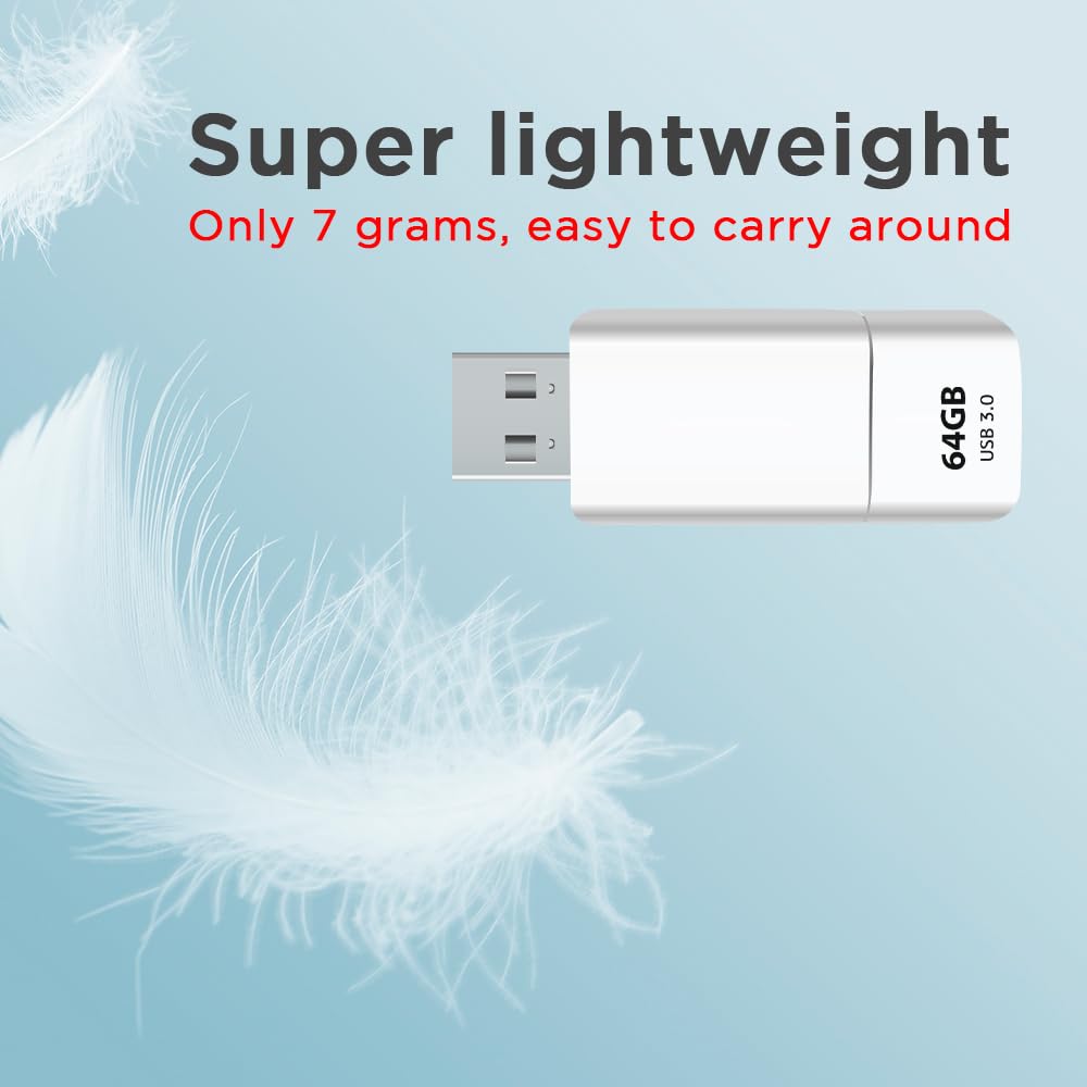 GIGASTONE 64GB Flash Drive (100 Pack) Z60NB USB 3.2 Gen 1, Ultra Fast, Retractable Capless Slider Design, Data Storage, Backup for PC/Mac/TV/Car Audio, USB 2.0/3.0/3.1 Compatible (Random Color)