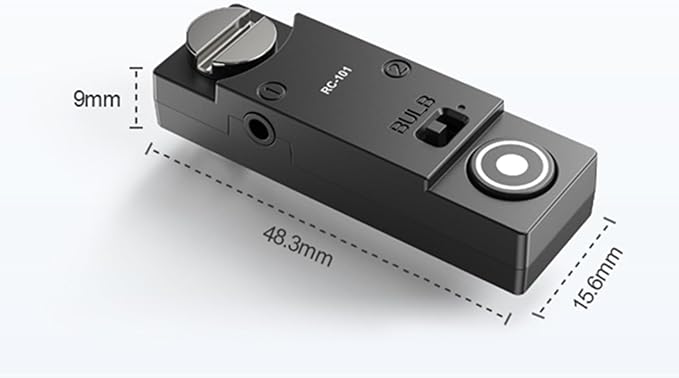 RC101-N3 Camera Shutter Remote Control for Canon R5 R5C 5D4 5D3 6d2 1/4 Screw Fixing Small Release Button Handle Two Cameras in sync Release Button