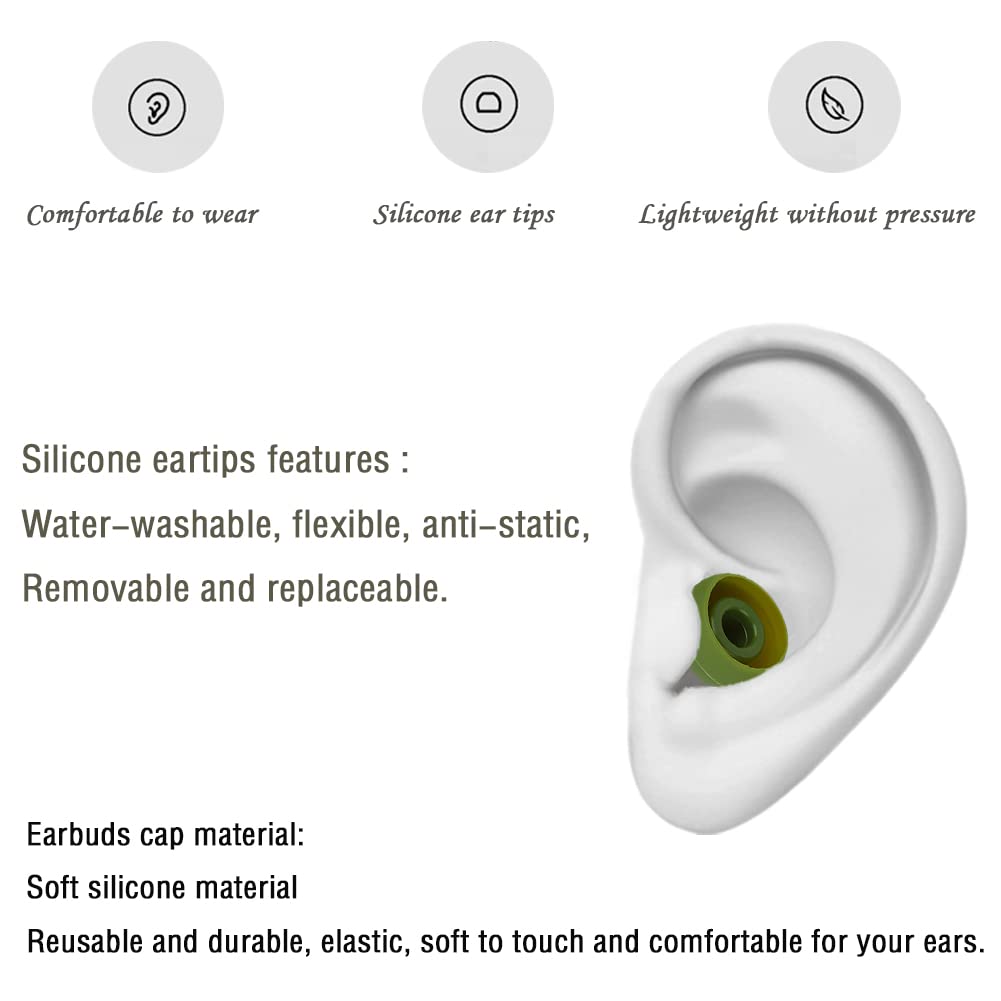 Silicone Ear Bud Tips Replacement Earbud Tips Compatible with Powerbeats 1/2/3 Wireless Beats by Dre Headphones,4 Pairs Earbud Cap