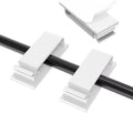 Adhesive Cable Clips Holder, Outdoor Light Clips, White Cord Wire Clips, Sturdy Nylon Cord Wall Finisher Wire Clamp for Home, Car, Office Desk Wire Management (White, L-100 PCS)
