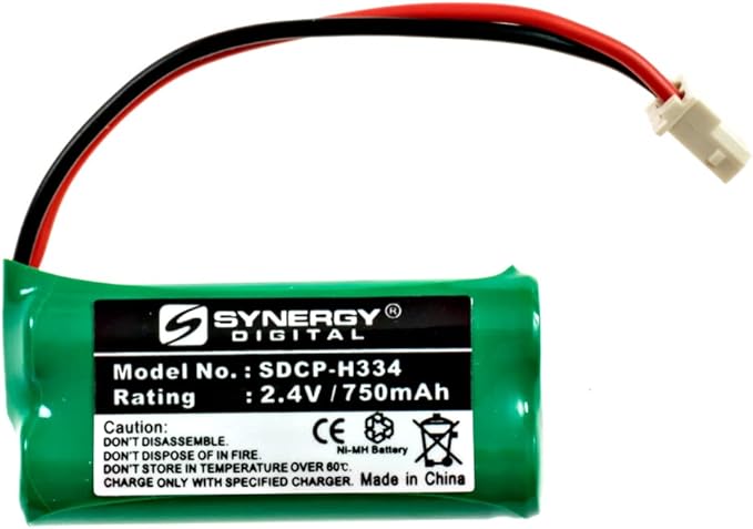 Synergy Digital Cordless Phone Batteries, Compatible with Vtech CS6919 Cordless Phone, (Ni-MH, 2.4V, 750 mAh), Combo-Pack Includes: 2 x SDCP-H334 Batteries