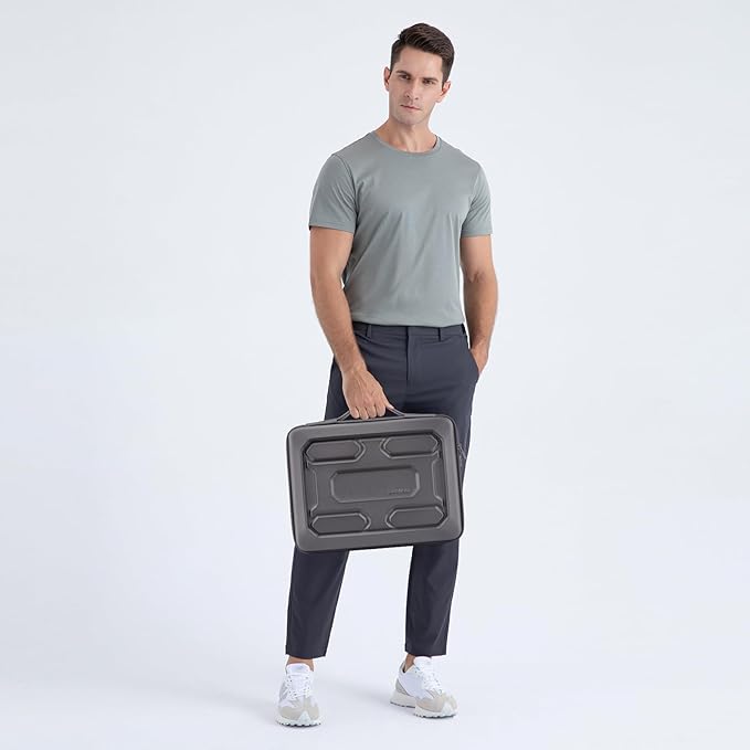 DOMISO 13.3 inch Laptop Sleeve with Handle Shockproof Computer Bag Waterproof EVA Protective Carrying Case for 13-13.3 inch Notebooks/13 MacBook Air/MacBook Pro Retina/Dell XPS 13/HP, Dark Grey