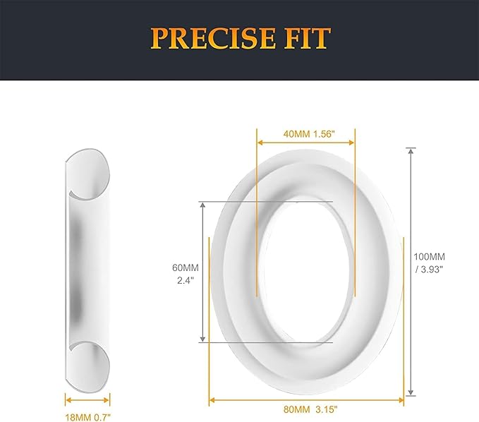 SOULWIT Silicone Ear Pads Cover Protector for Bose QuietComfort QC15 QC25 QC2 QC35 QC45/Ae2 Ae2i Ae2w/SoundTrue & SoundLink AE Headphones Cushions, Sweatproof, Easily Washable - White
