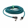Right Angle M12 Ethernet 8 Pin X-Code RJ45 Cable for Datalogic Matrix 220 320 Reader IV3 Cognex IS8000 DM470 Vision Camera Sensor Reader 5M