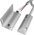 NO&NC 3 Wires Magnetic Garage Door Contacts Heavy Duty Alarm Switch Sensor for Roller Shutter with Adjustable Bracket