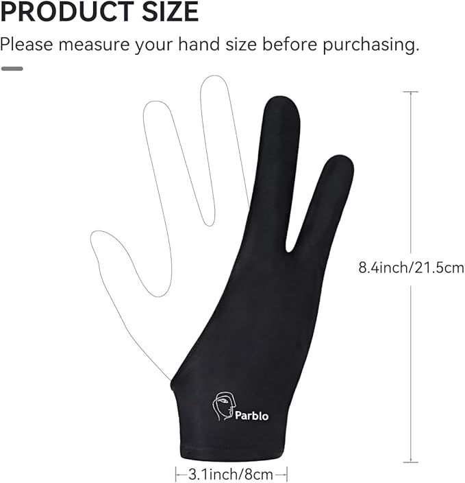 Parblo PR01 Artist Drawing Glove for Drawing Tablet,Fit for Both Right and Left Hand