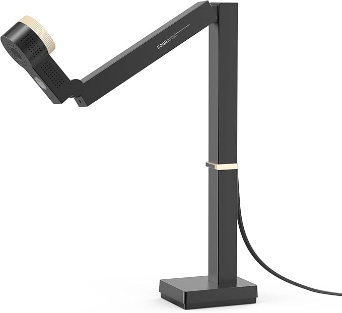 CZUR Fancy Pro 8MP USB Document Camera for Teacher, 4K Webcam with Microphone and LED Light, Up to 60fps, Auto Focus, for Remote Teaching, Live Streaming, Web Conference, for Mac and Windows