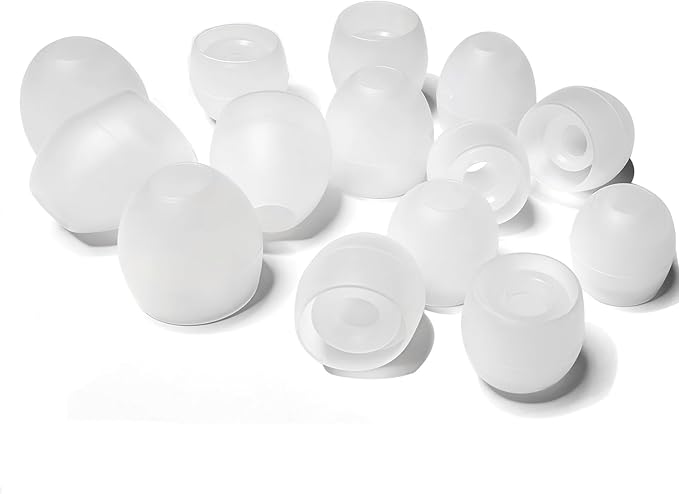 8 Pairs Extra Small Earbuds Tips, Silicone Ear Tips Universal, Silicone Earbud Tips Replacement Transparent