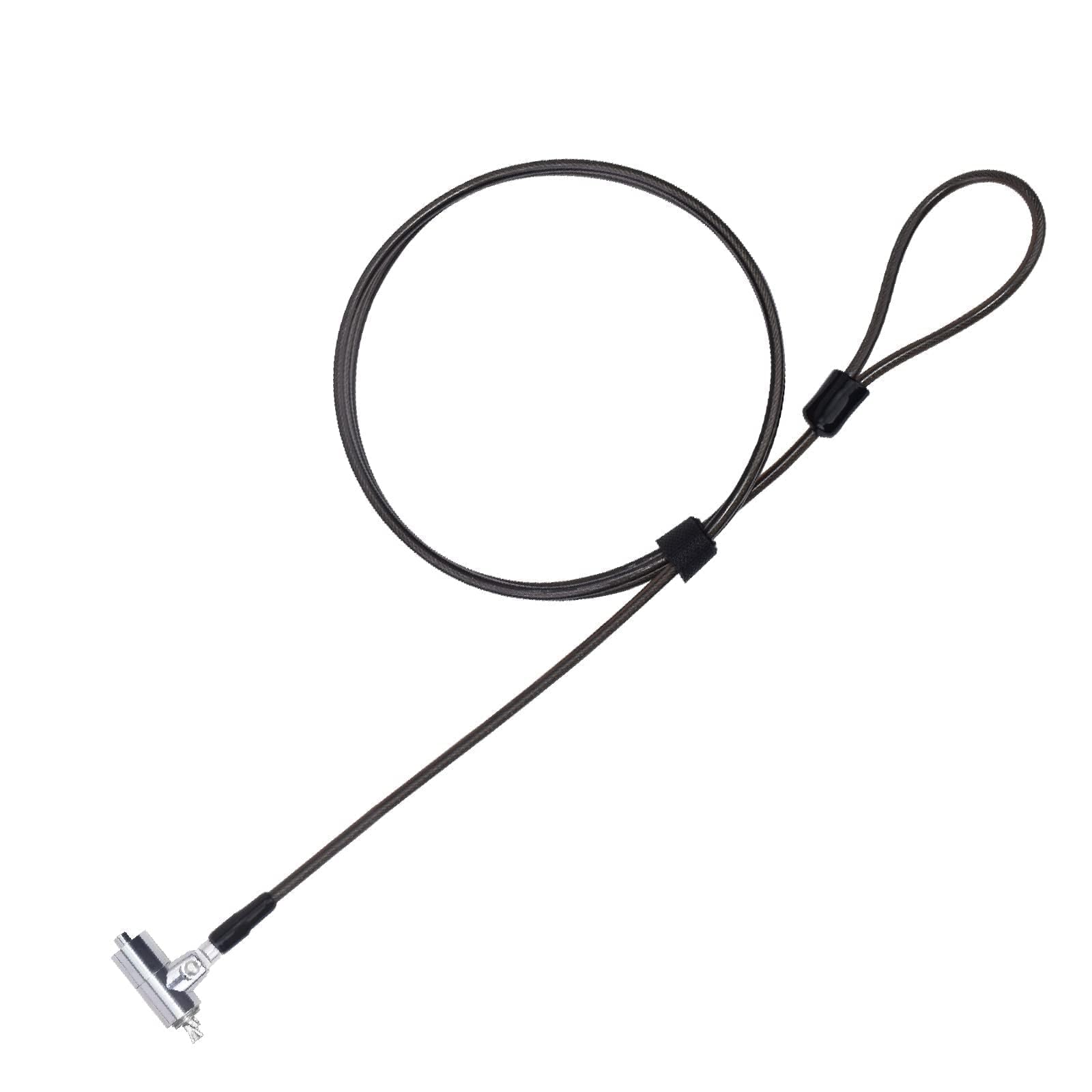 I3C Laptop Cable Lock Hardware Security Cable Lock Anti Theft 6.7FT Cable Lock Compatible with Laptop Anti-Theft Security Locking Cable Compatible for Wedge Type Slot(6 * 2.5mm)