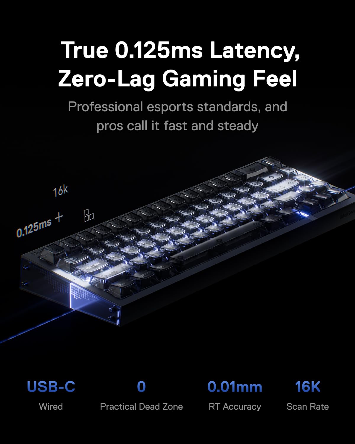 MelGeek REAL67 Wired Hall Effect Magnetic Gaming Keyboard, 65% Layout