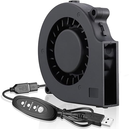 GDSTIME 75mm USB Fan, 75mm x 15mm Blower Fan, 5V DC Brushless Cooling Fan For Laptop