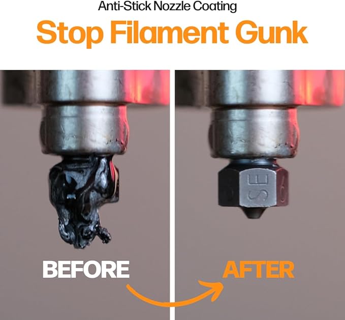 Slice Engineering Plastic Repellent Paint Repels Plastic & Prevents Buildup on the Nozzle | Get Enhanced Print Quality | Hassle-Free Application | Water-Based PTFE Nanosuspension (3 mL - 1 Pack)