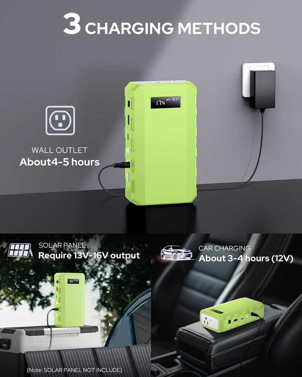 Apowking Portable Power Bank with AC Outlet, 65W Portable Laptop Charger