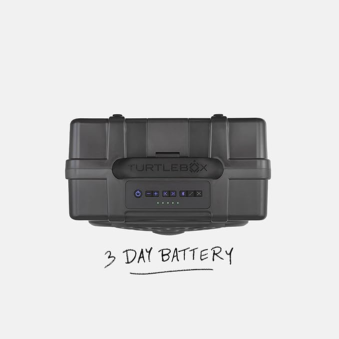 Turtlebox Original Gen 3: Portable Outdoor Bluetooth Speaker – Ultra-Loud (120dB), Waterproof (IP67), Rugged, Impact-Resistant, 3-Day Battery | Party Mode: Unlimited Pairing Stereo, Gray/Green