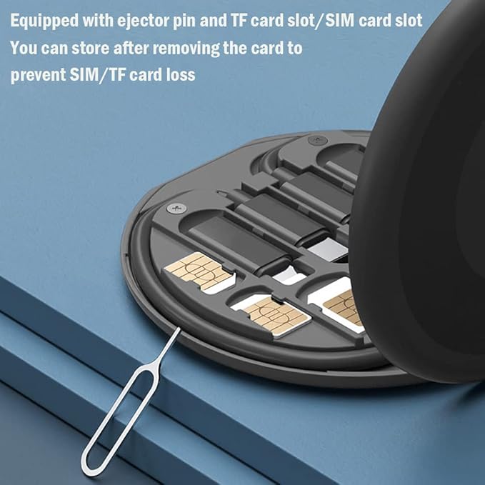 USB C Adapter OTG Cable Kit, Multi Charging Cable Case Convertor USB C to iOS Device/Type C/Micro/USB A Adapter, Data Transfer Contains Card Slot for Traveling, Use as Phone Holder (Black)
