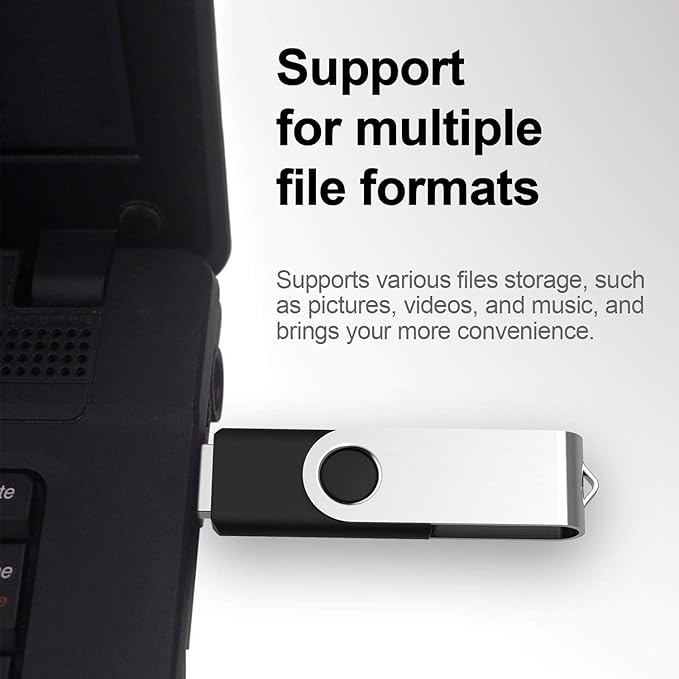 KEXIN 128GB Flash Drive 10 Pack 3.0 Flash Drive Bulk USB Thumb Drive 128 GB USB Drive USB 3.0 Flash Drive with Led Indicator, Black