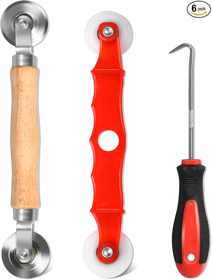 Screen Repair Tool,Window Roller,Spline Installer,3 in 1 Window Installation Tool,Screen Mouse Spline Roller for Installing & Replacing Window Patio Sliding Door(3 in 1)