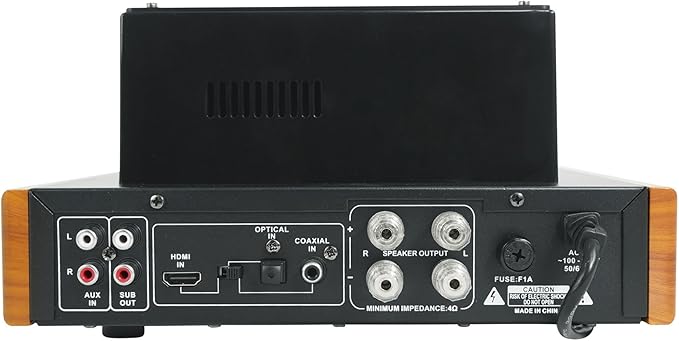 Rockville BluTube WD 70W Tube Amplifier/Home Stereo Receiver, Bluetooth, HDMI, Optical, for Audiophiles and Home Theater Enthusiasts