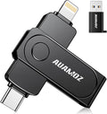 512GB Flash Drive Intended for iPhone, Memory Stick Storage Files Photos Videos Backup, Compatible with iPhone iPad Android PC, Plug and Play, No Application Required (Metal Gray)