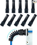 10 Pack Black Nylon Cable Gland, NPT 1/2" Thread, Made of PA66 Material, High Wear Resistance and Chemical Resistance (Black, PG21(10Pcs))