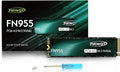 FN955 2TB NVMe SSD M.2 2280 PCIe Gen4x4, Up to 7300MB/s, 3D NAND TLC Flash Internal Solid State Drive, Configure SLC Cache, Storage and Memory Expansion for PS5 Laptop Desktop