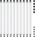 Stylus (10Pcs), Stylus Pen for Touchscreen, High Precision and Sensitivity Stylus Pen for iPad/iPhone/Samsung/Android Smartphone and Tablets, Compatible with All Capacitive Touch Screen (White)