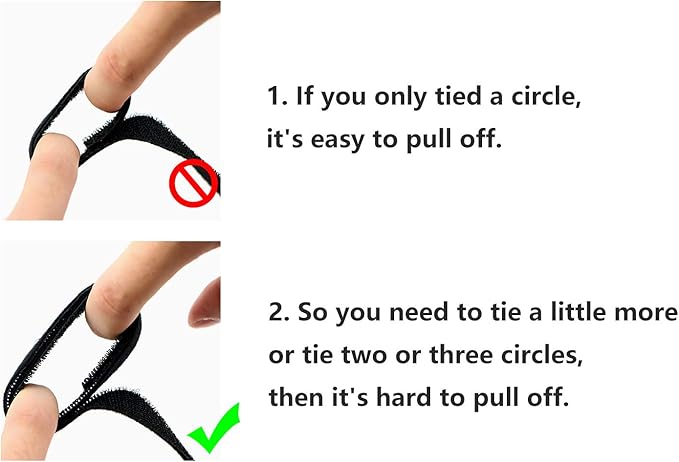 Reusable Fastening Tape Cable Ties 3/4 Inch Double Side Hook Roll (5 Yard, Black)