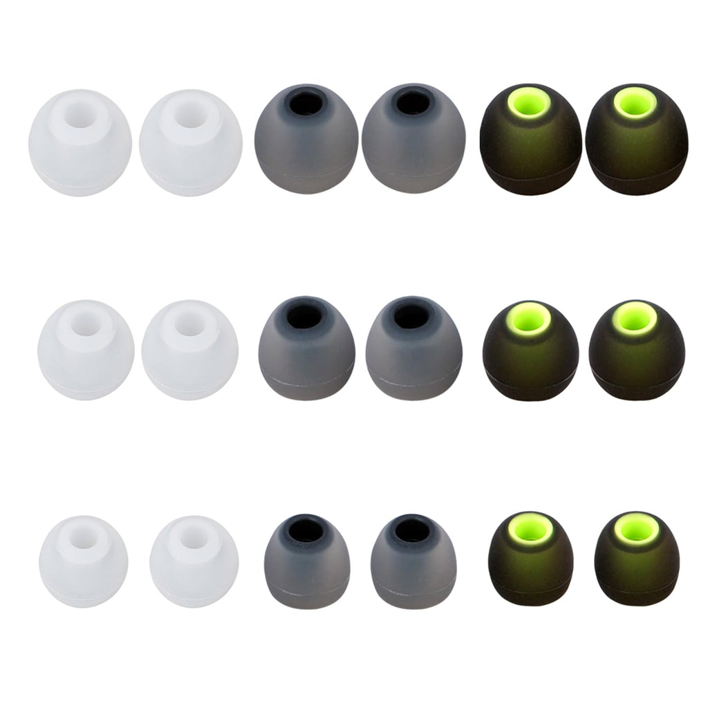 MMYQXI Earbud Replacement Tips Silicone Earbud Covers Fit for in-Ear Headphones (Inner Hole 3.8mm -5.1mm) 9 Pairs S/M/L