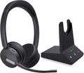 Yealink WH64 Dual UC DECT & Bluetooth Wireless Headset, 606ft Range,Zoom Certified, On Ear Work Headphones with 3X Noise Cancelling Mic, 32 Talk Time, Office Desk IP Phone, PC,Computer