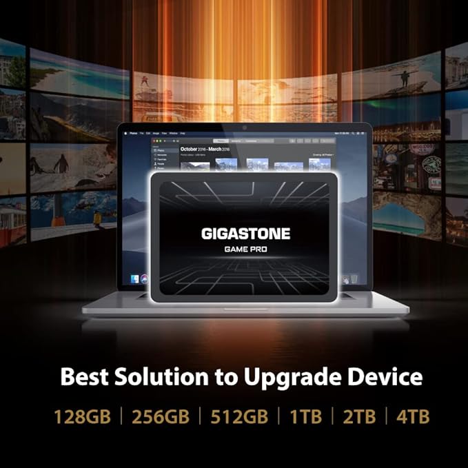Gigastone SATA SSD 128GB (2-Pack) 2.5 inch SSD 510MB/s Upgrade Laptop PC Memory and Storage PS4 HDD Replacement 2.5" Internal Solid State Hard Drives SATA III SLC Cache 3D NAND Game Pro Performance