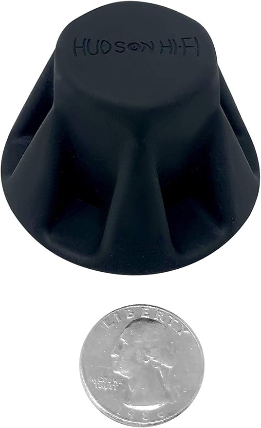 Speaker Isolation Feet – 8-Pack 1.5" Bigfoot Rubber Pads by Hudson Hi-Fi – Non-Adhesive, Anti-Vibration Feet for Turntables, Subwoofers, Amplifiers – 50 Duro, Non-Skid Audio Bumpers