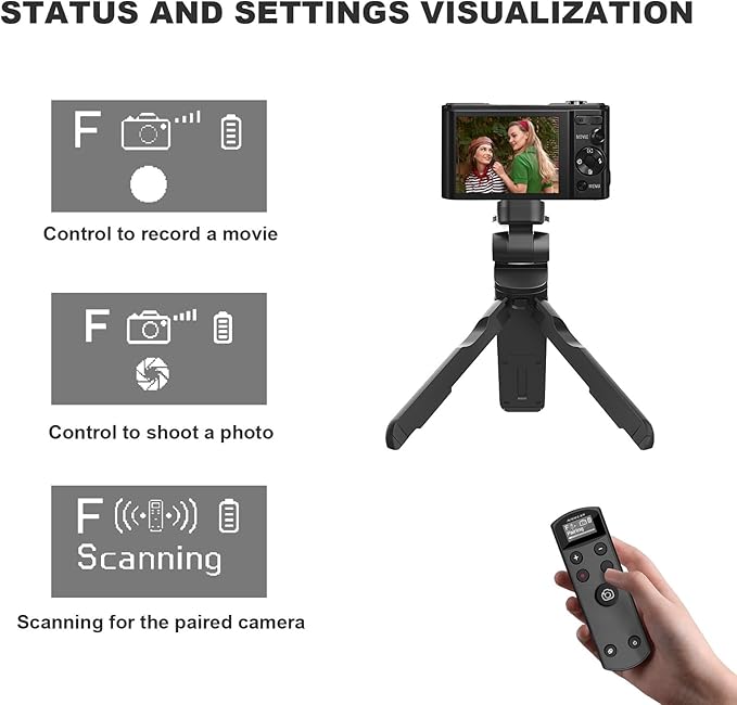 for FUIIFILM Camera Wireless Remote Control,Rechargeable Shutter Release with OLED Screen for Fuji X-T30 II, X-S10, X100VI, X-H2S, X-H2, X-T5, X-T4, X-T3, X-S20, X-T50, X-T30, X-M5, X-E5, X Half