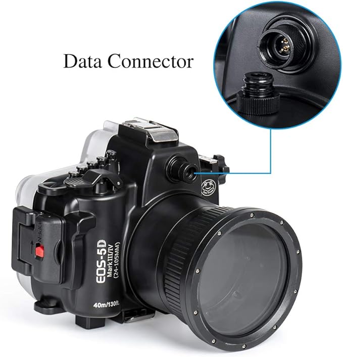 Sea frogs Camera Housing Compatible with Canon EOS 5D Mark III/IV with EF16-35mm f/2.8LII USM Lens,Waterproof IPX8, 40m/130ft Depth Protection EOS 5D Mark 4 Underwater Camera Case, Ideal for Diving
